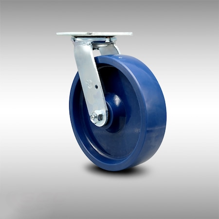Service Caster 8 Inch Stainless Steel Solid Poly Wheel Swivel Caster with Ball Bearing SCC SCC-SS30S820-SPUB